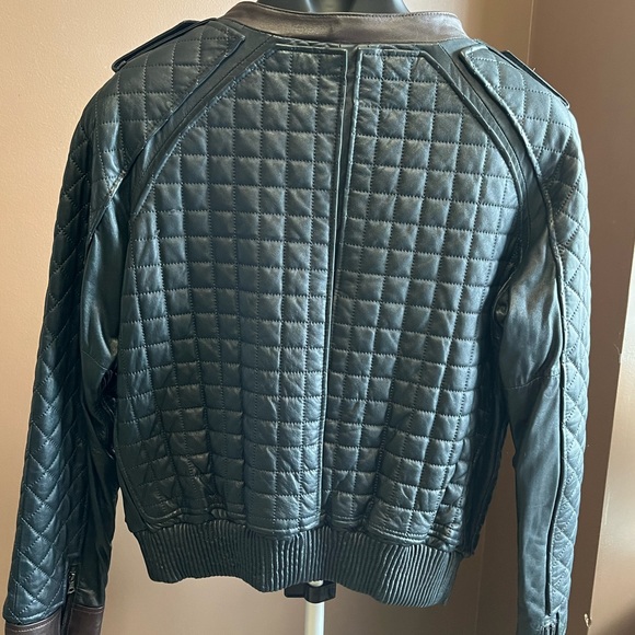 L.A.M.B. leather bomber jacket -black - Picture 2 of 14